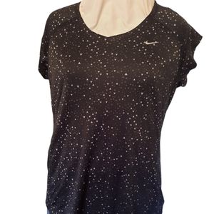 Women's Nike Running Dri-fit Black/silver Triangles reflective Large L